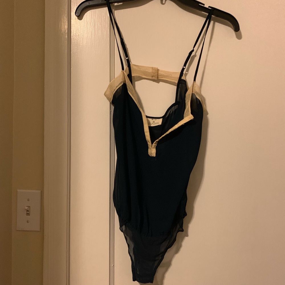 Sheer Camisole body suit with front clasps